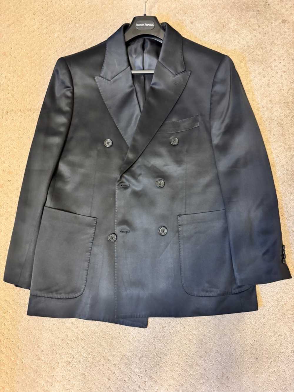 Banana Republic Double Breasted Blazer Italian Fabric Emmetex Men 40S